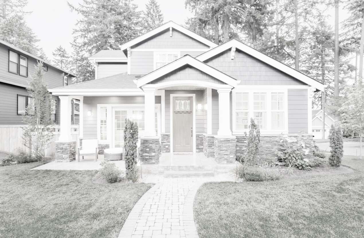 Front of a house at night from the perspective of someone with achromatopsia. Fifth of five stages.